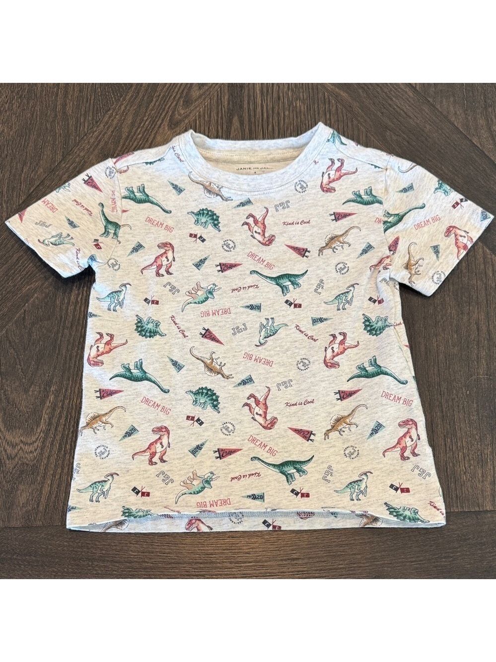 Janie and Jack Multicolor Dinosaur Tee